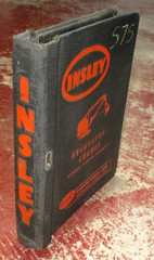 Insley Excavator Crane 3-Post Parts Catalog Service Manual Binder (empty) No.629