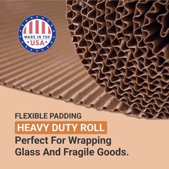 AVIDITI Shipping Corrugated Roll Kraft, 12 x 250′, 1-Pack | Corrugated Cardboard