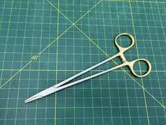 Millennium Surgical 1-4151 TC Mayo Hegar Needle Holder 7.5” w/ Serrated TC Jaws