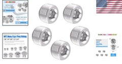 High-Quality 5Pc 3/8” NPT Stainless Steel Pipe Plug Kit with Internal Hex Drive