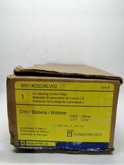 New | SQUARE D | 8501XO22XLV02 | AC LATCHING CONTROL RELAY 110VAC -50HZ 120VA