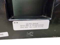 Eaton 9253C03H09 Neutral Sensor | 1600A | 50/60 Hz | 600V | 10 kV BIL | OEM Curr