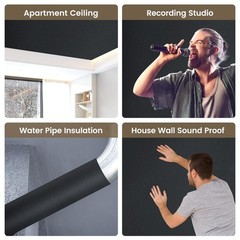 High Density Self-Adhesive Sound Insulation Acoustic Closed Cell Foam, 5.8 sq…