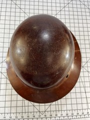Vintage MSA Skullgard Hard Hat Full Brim Phenolic Resin Fiberglass Safety Helmet