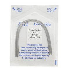 100PCS Dental Orthodontic Niti Arch Wire Natural Round Rectangular 19×25 16×22
