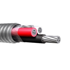 100′ 6/3 Type MC Aluminum Conductor Interlocked Armor Metal Clad Cable 600V