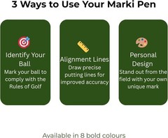 Permanent Golf Ball Marker Pen – Fine Tip, Wear & Water Resistant Ink | Designed