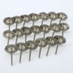20Pcs Stainless Steel Wire Brush For Dremel Rotary Grinder Removal Wheel Tool US