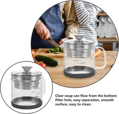 Soy Milk Filter Pot Fine Mesh Strainer with Scale 1.5L Multipurpose Soybean Milk