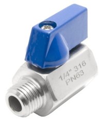 1/4″ NPT SS316 Stainless Steel PN63 Mini Ball Valve FxM Female to Male Sanitary