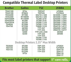 1 Roll 2.25″x0.75″ Direct Thermal Barcode Label For Zebra, Rollo, Munbyn, Eltron
