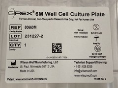 WILSON WOLF G-REX 6M Well Cell Culture Plate 10cm2 Gas Permeable 80660M