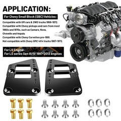 for LS Swap Motor Mounts Adapter Plates – for SBC Vehicle to LS Engine Adjust…