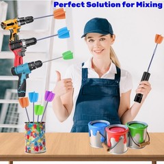 4+4 Pcs Resin Mixer Paddles for Resin Drill Epoxy Mixer Attachment Paint Stirrer