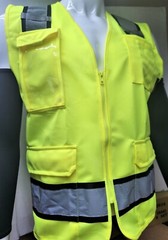 FX Two Tone Blue Safety Vest with 4 Front Pocket XSmall to 3XL