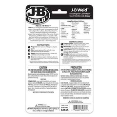 J-B Weld 8265S Cold Weld Steel Reinforced Epoxy Metal Repair Heavy Duty Glue 2oz