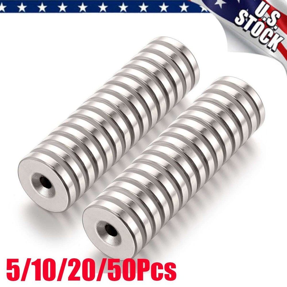 5-50x N35 Countersunk Ring Round Disc Strong Magnets Rare Earth Neodymium Hole