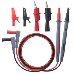 Soft Silicone Test Leads Kit with Alligator Clips, CAT III 1000V & CAT IV 600V