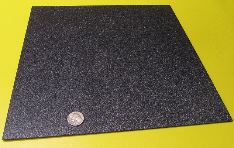 Black ABS Sheet 1/8″ (.125″) X 12″ X 12″ Haircell Textured One Side, 1 Units