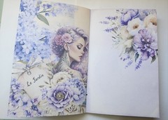 Junk Journal Blank Booklet “LAVENDER DREAMS” Vintage Purples 40pgs