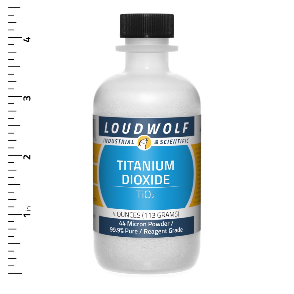 Titanium Dioxide 4 Oz Reagent Grade 44 Micron Powder USA SELLER