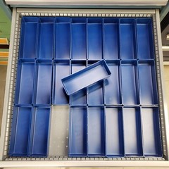 24-0308-2 Blue drawer dividers 3″ x 8″ x 1-3/4″ deep