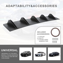 Dreamotor 31 Car Rear Bumper Lip Universal Rear Diffuser Shark Fin Style Bumper