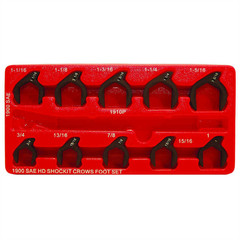 LT1900Milton Industries LTI Tool By MIlton 10 Piece SAE SHOCKIT Crows Foot Set –