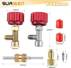 R134A Can Tap Valve – Self-Sealing & Puncture Style w/ Tank Adapter for A/C