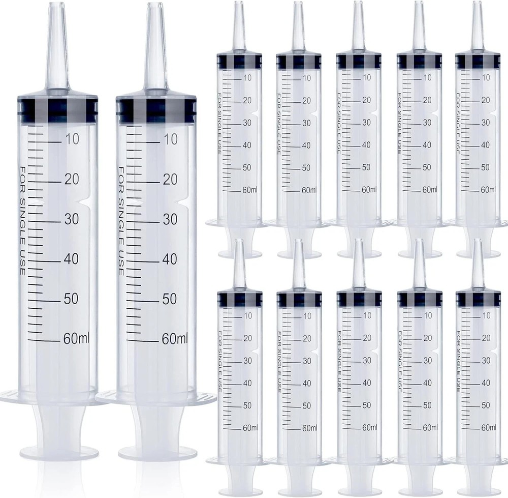 12Pack 60Ml Syringe for Liquid – Large Plastic Syringes without Needle for Jello