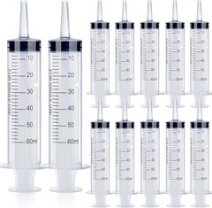12Pack 60Ml Syringe for Liquid – Large Plastic Syringes without Needle for Jello