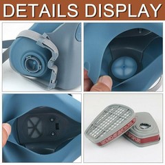 7 in1 7502 Painting Spray Half Face Gas Mask Chemical Epoxy Resin Respirator PPE