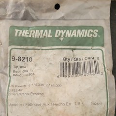 Thermal Dynamics 60A Plasma Cutter Tip, Part #9-8210, 5-Pack Qty 5