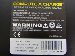 CPS CC220 Compute-A-Charge High Capacity Refrigerant Charging Scale 220lb
