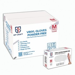 GP Craft Clear Vinyl Gloves Latex-Free Powder-Free Disposable 1000 Count