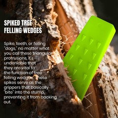 6 Pack Tree Felling Wedges with Spikes for Safe Tree Cutting â€“ 3 Each of 8â€