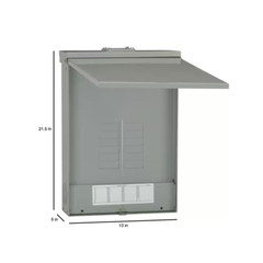 NEW 125 Amp 12-Space 3-Phase Outdoor Main Lug Circuit Breaker Panel Weatherproof