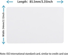 100 Pack Premium Blank PVC Cards, CR80 30 Mil Graphic Quality White Plastic Car