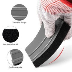 100 PCS Felt Squeegee for Vinyl – Flexible Plastic Squeegee with Fabric Felt …