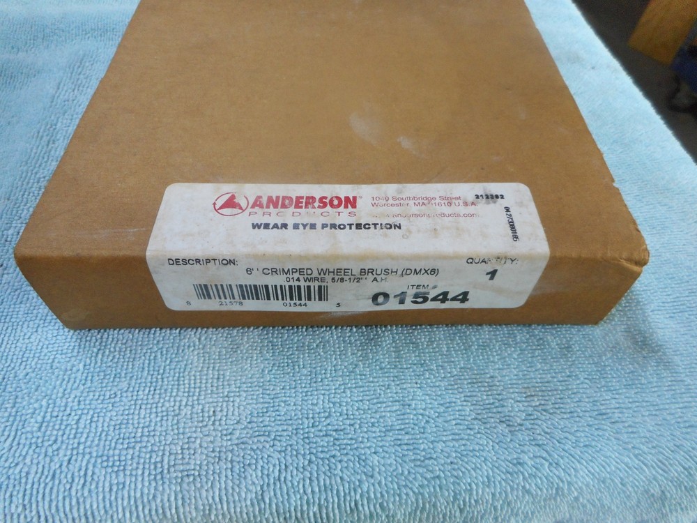 Anderson 01544 6″ 6000 RPM Medium Face 5/8″-1/2″ Crimped Wire Wheel Brush NOS