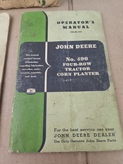 John Deere No. 490 Four-row Tractor Corn Planter & Attachments Operators Manuals