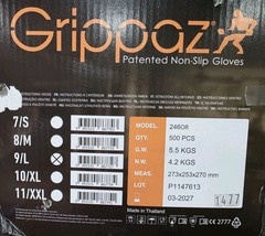 *Case of 500* Grippaz Non-slip Gloves 2460R Size 9/L