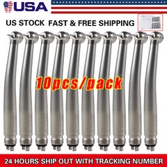 10 Pcs NSK Style Dental High Speed Handpiece Push Button Type 4Hole
