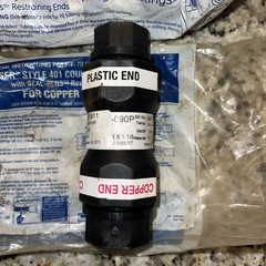 DRESSER PA Compression Coupling 1.375 X 1.125 PE Polyethylene to Copper Gas Pipe