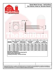 #14 Hex Rubber Sealing Washer Self Drilling Sheet Metal Screws Pick Length & Qty