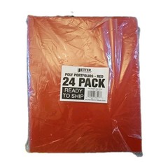 Heavyweight Plastic 2 Pocket Portfolio Folder, Letter Size Poly Folders 24 Pack
