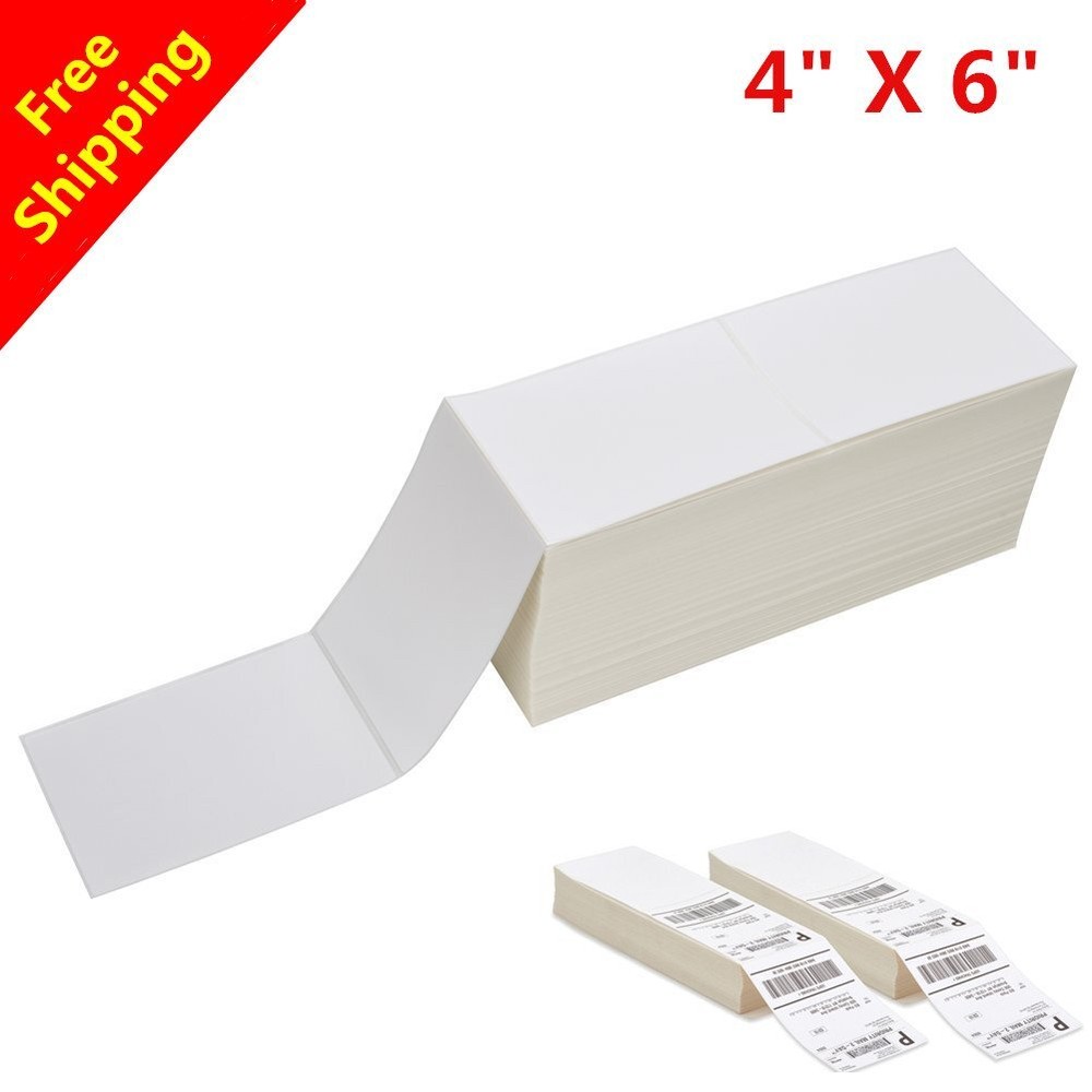 4000-20000 Fanfold 4 x 6 Direct Thermal Barcode Shipping Labels – Zebra 2844