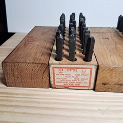 Three Young Bros. Stamp Works Letters 1/16″ 1.6mm – 3/32″ 2.4mm – 1/8″ 3.2mm