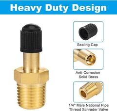 1/4″ Inflation Schrader Valve with Push to Connect for 1/4″ OD Air Line Tubin…