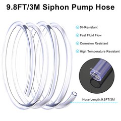9.8Ft Siphon Hose Multifunction Pump Oil Water Fuel Gasoline Transfer Hand Pump